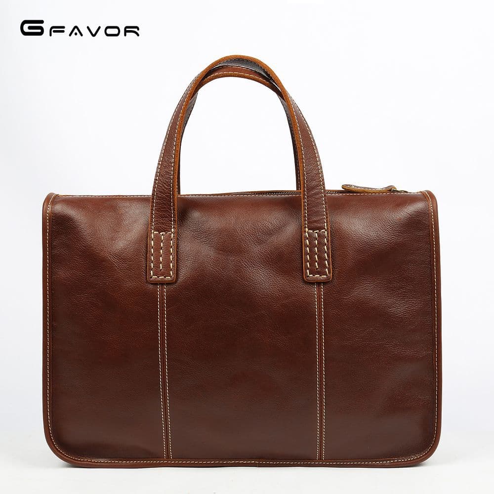 Cross-border Genuine Leather Handbag Men's Business Briefcase Cowhide Casual Men's Retro Crossbody Bag Men's Tote