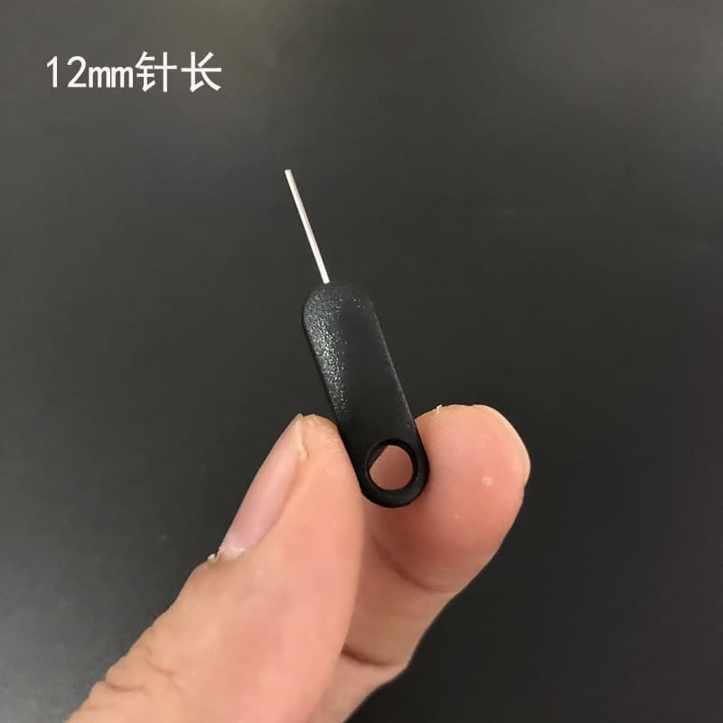 12mm Black Extended SIM Ejector Pins, Universal Ejector Tools, Stainless Steel Mini Backup Ejectors