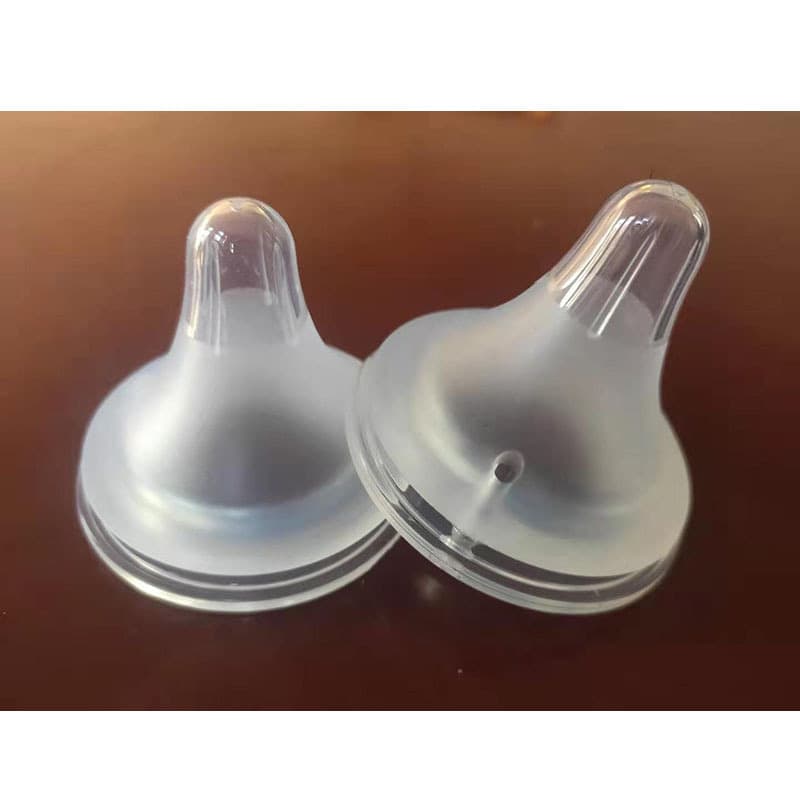 Manufacturer Direct Wholesale, Wide-Neck Frosted Double-Layer Nipple Liquid Silicone, Fits Various Wide-Neck Bottles
