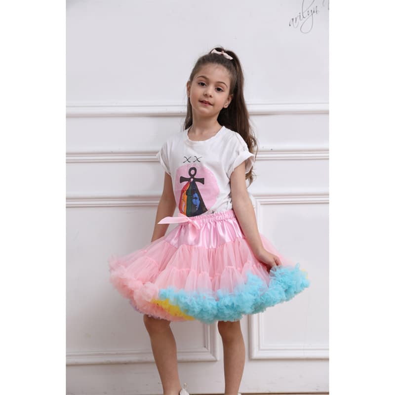 Children's Tutu Skirt European and American Girls Half Skirt Lolita Princess Skirt Stage Performance Tutu Tulle Skirt