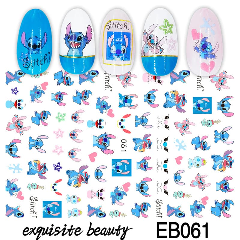 Japanese Cartoon Nail Art Stickers Hello Kitty with Adhesive EB Series