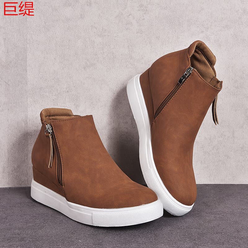 Juti In Stock 2020 Spring Autumn European American Wedge Heel Women's Shoes Export Women's Single Shoes Slope Women's Shoes