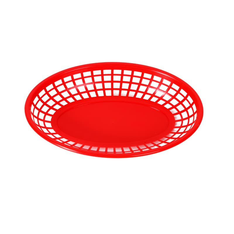 Factory Direct Supply Oval Plastic Fruit Basket Fried Chicken Burger Basket Cross-border Source Bread Basket