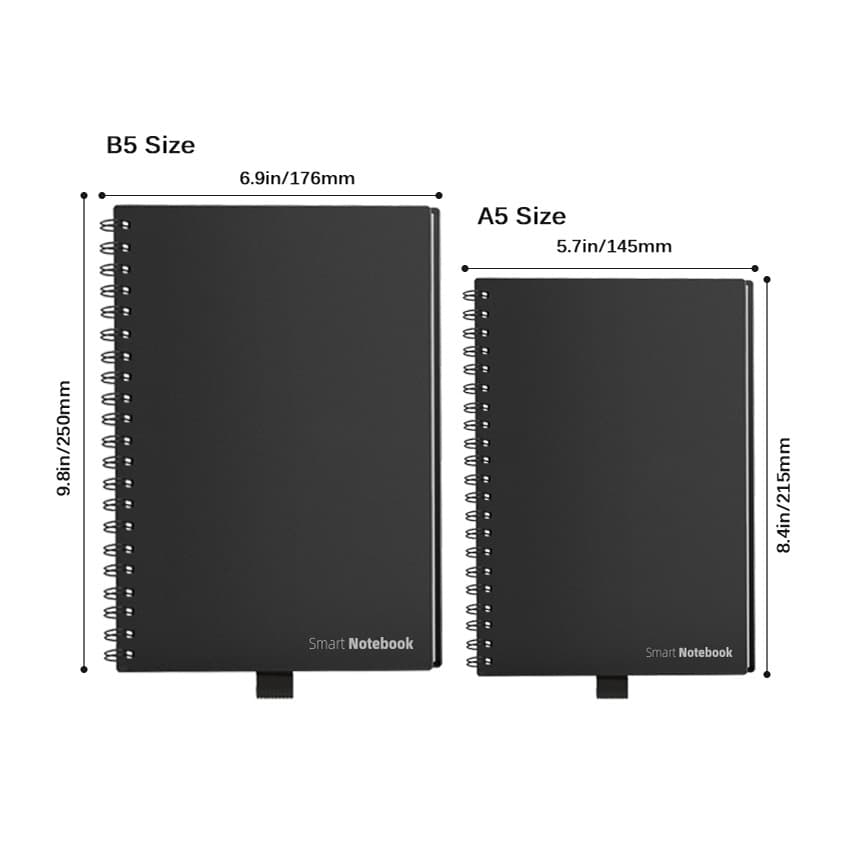 Smart Paper Notebook with App Backup, Reusable Erasable Writing and Drawing, Handwritten Notes, Business Smart Notebook