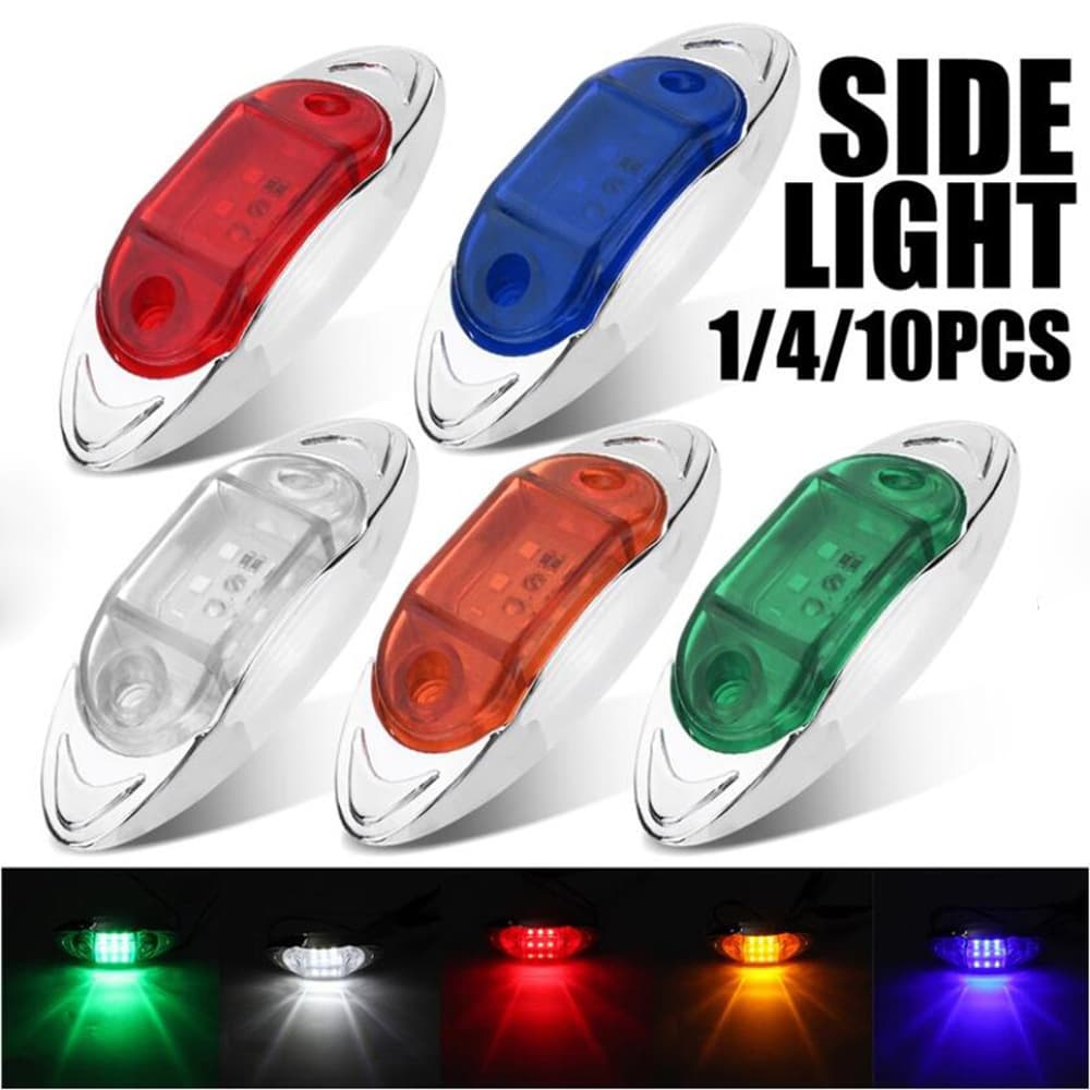 Chrome Series 6LED Boat Side Light 10-30V Chrome Side Marker Light Amazon MK-102
