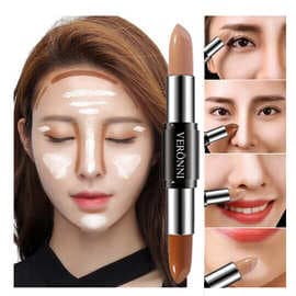 VERONI Double-Ended Contouring Stick, Side Profile Brightening, Face Highlighting, 3D Contouring Concealer Pen, Cross-Border Makeup