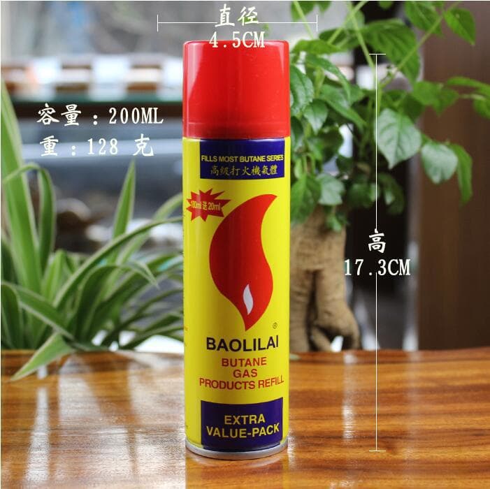 Jiali Bao Baolilai Huoye Small Lighter Special Gas Accessories Wholesale Refined Butane Gas Full Quantity