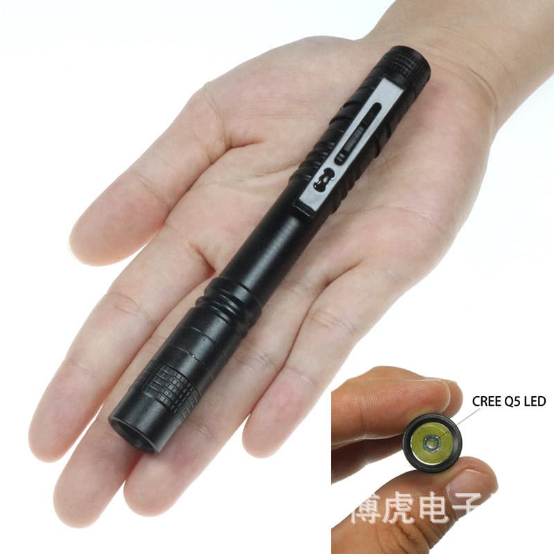 Wholesale 7th Mini Pen-shaped Small Flashlight Aluminum Alloy Waterproof with Pen Clip Gift Light Small Flashlight AAA Battery