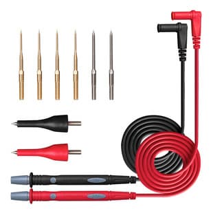 Multimeter Test Lead Set, Multifunctional Electrician Voltage Tester, Multimeter Sharp Probe Test Lead Combo with Replaceable Needles