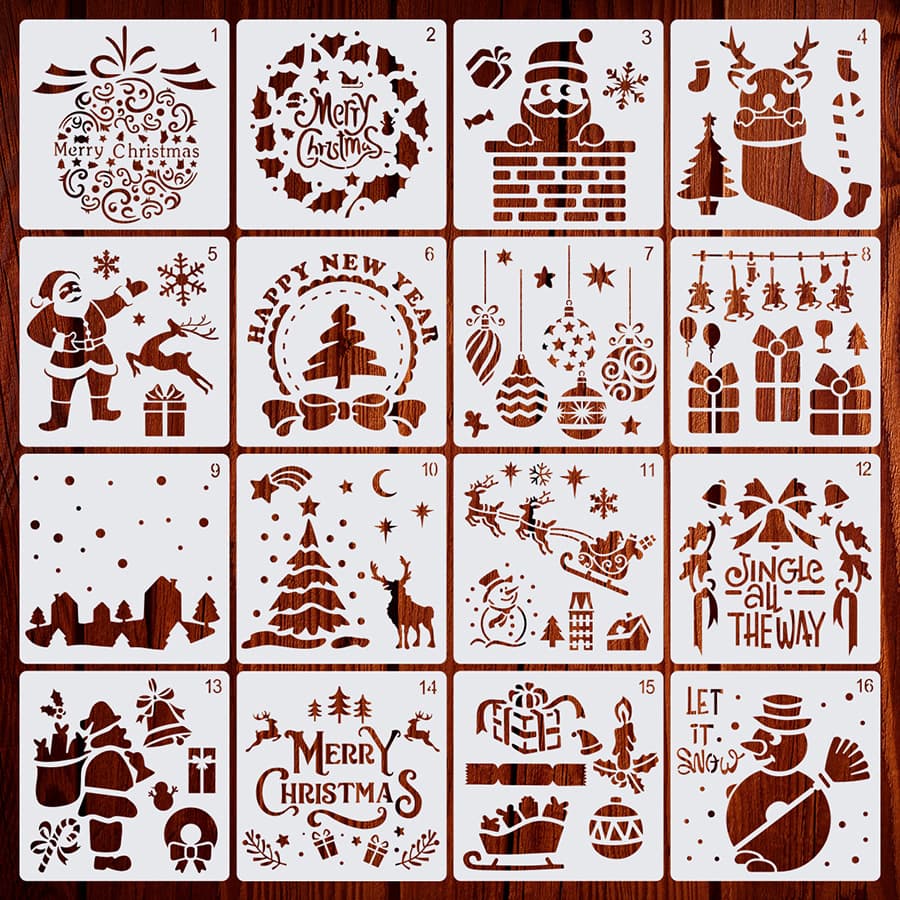 Christmas drawing template, Merry Christmas DIY journal template, Amazon best-selling drawing template.