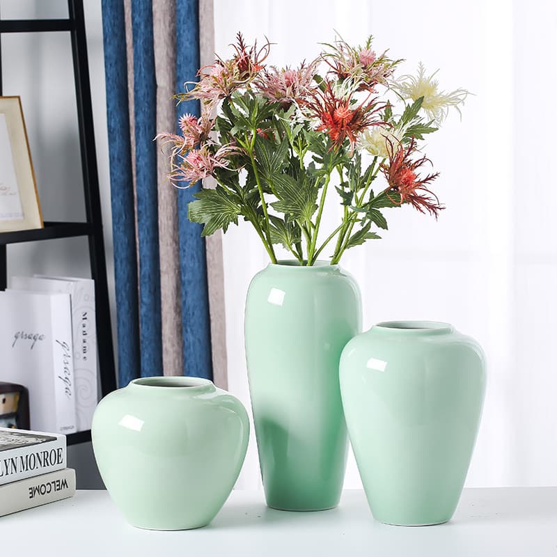 Ceramic Vase Post-Modern Simple Countertop Home Craft Decoration Soft Furnishings Light Luxury Living Room Model Room Flower Arrangement