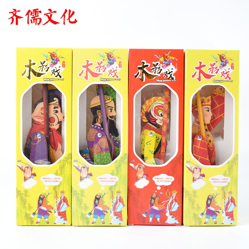 Wholesale Factory Premium Wooden Shadow Puppetry Children's Toys Single-Hand Wooden Shadow Childhood Nostalgic Puppet Gift