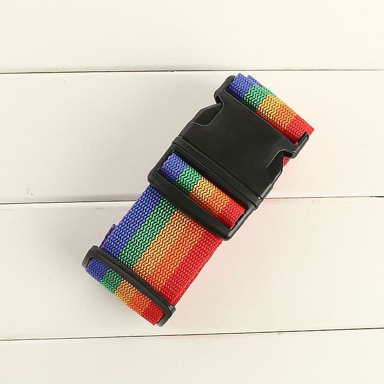 Travel luggage packing straps, rainbow-colored luggage straps, wholesale.