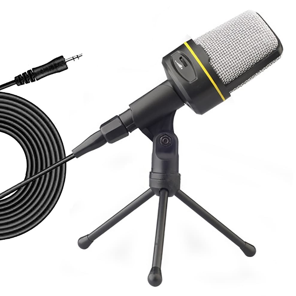 Cross-border Wholesale Computer Live Streaming Voice Conference Microphone with Stand, Mobile Anchor Video Karaoke Wired Mic