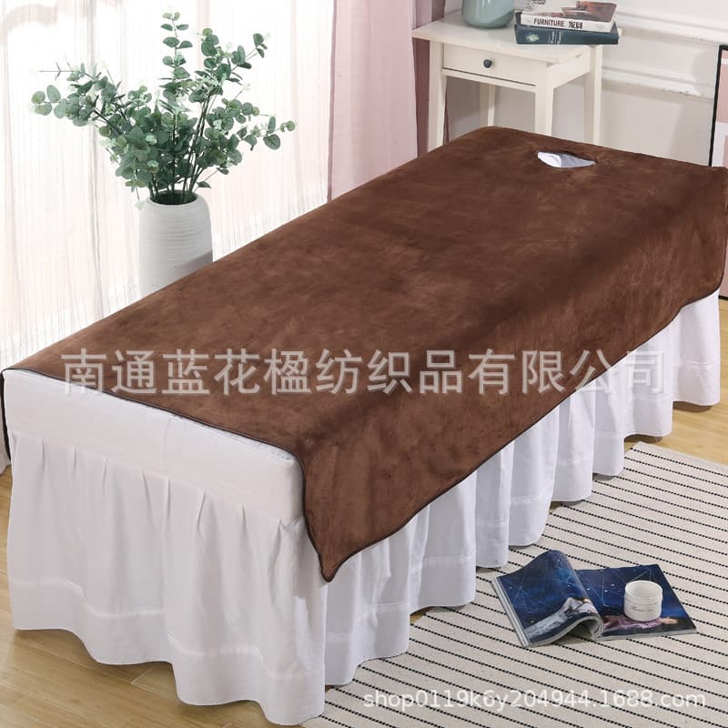 Thickened Fleece-lined Bed Sheet For Beauty Salons Hole For Massage Push-pull Bed Special Price