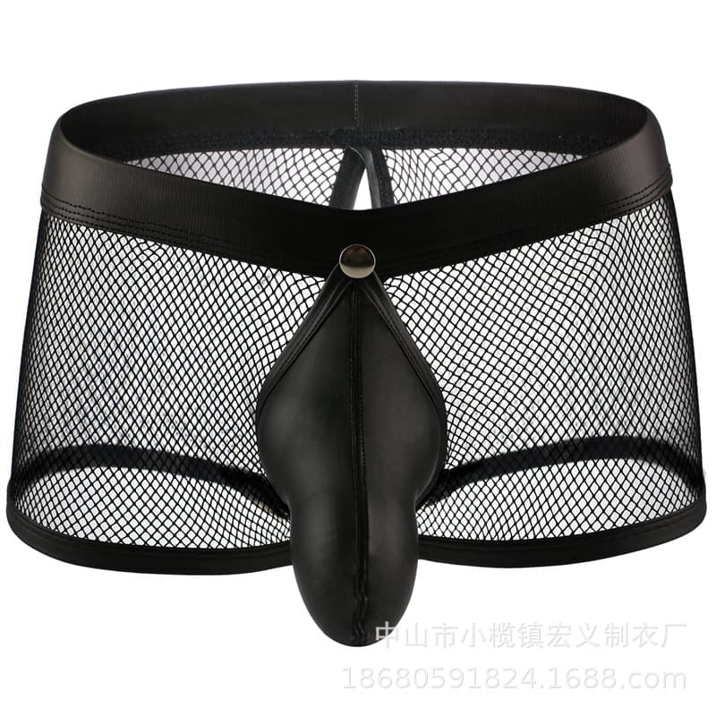 Men's Sexy Boxer Briefs Gladiator Mesh Breathable Sexy Open File Hollow Delivery