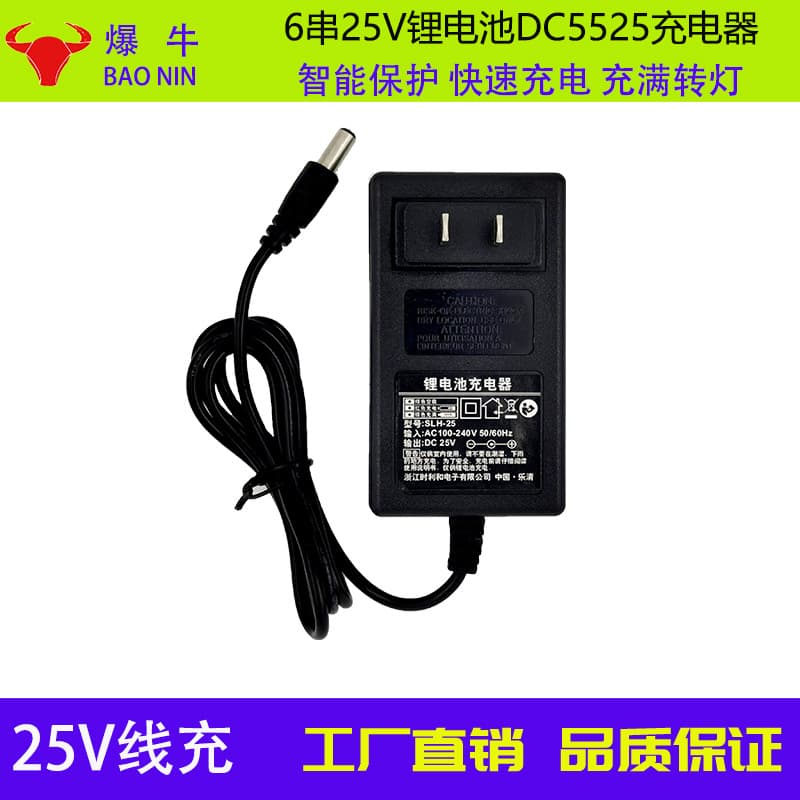 25V Lithium Battery Charger 6S 18650 Lithium Battery Charger DC5525 for Cordless Drill and Wrench Charger