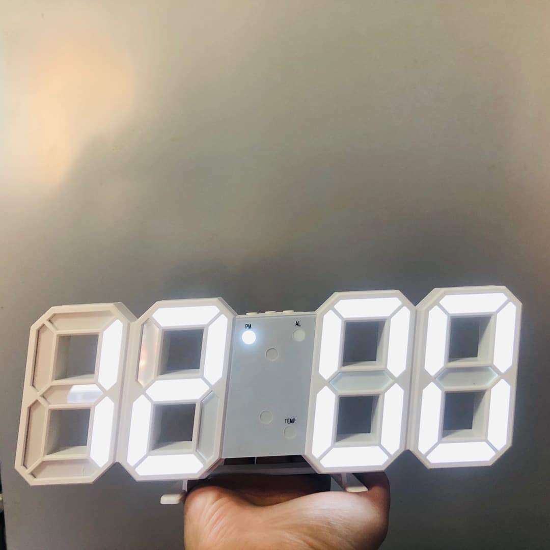 3D Smart LED Alarm Clock Korean Style Living Room Wall Clock Digital Table Clock Plastic Electronic Clock From China Mainland