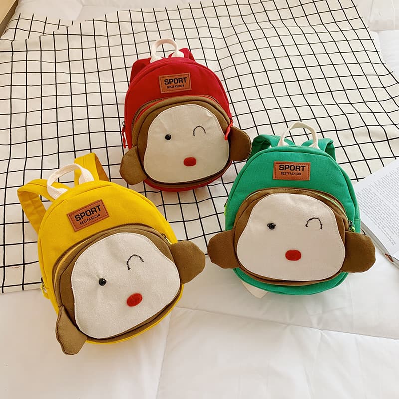 New Popular Children's Canvas Backpack, Korean Fashion Kindergarten Boys/Girls Backpack Cute Trendy Schoolbag