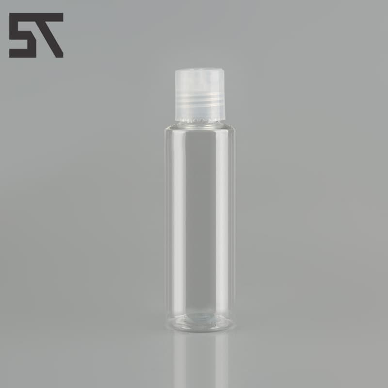 Wholesale Plastic Bottles with Flip Cap 100ml Shower Gel Shampoo Refillable Bottle Travel Portable Transparent Bottle