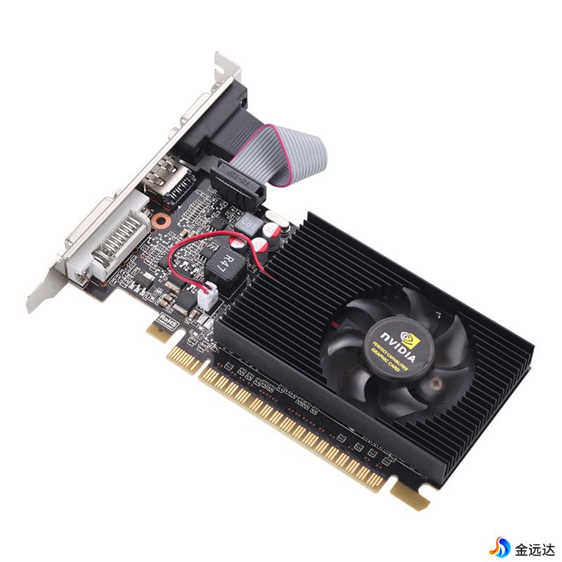 GT610 1GB D3 Cross-Border Exclusive Low-Profile VGA Small Chassis Brand PC Universal Desktop Graphics Card