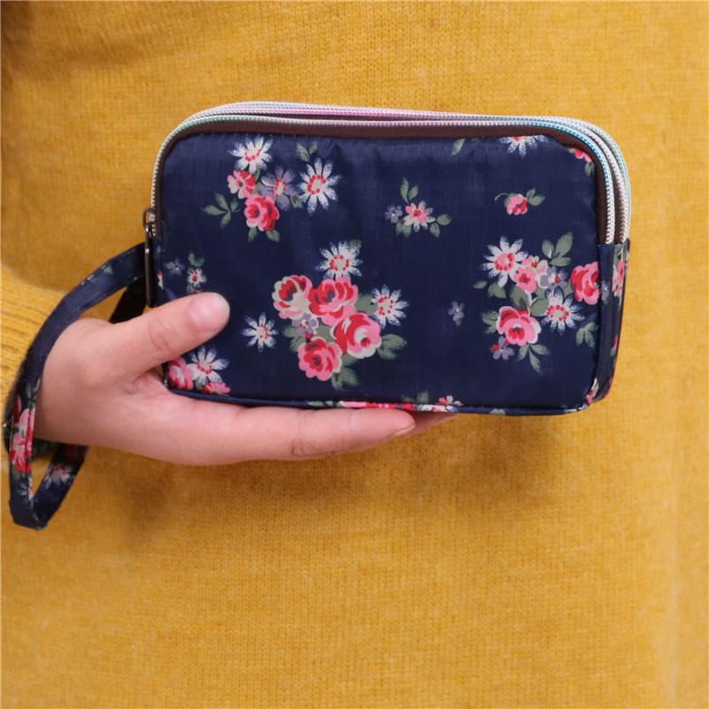 Women's Handbag 2025 New Korean Style Large Capacity Three-Layer Zipper Long Phone Clutch Wallet
