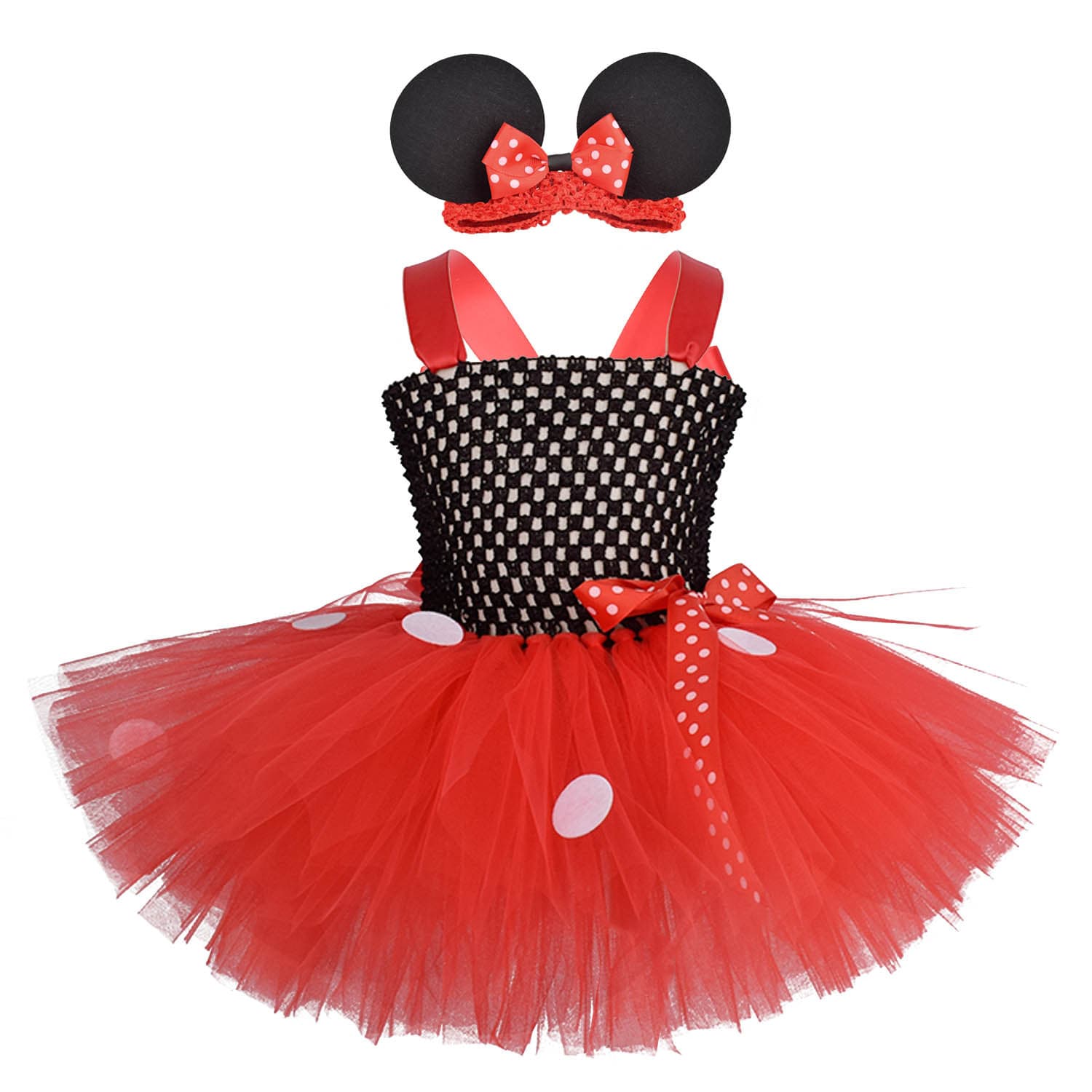 Children's Cartoon Dress Minnie Mouse Tulle Skirt Drop Shipping Children's Clothing Wholesale Puff Sleeve for Toddlers and Kids