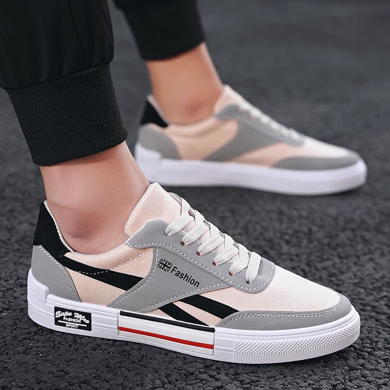 2023 new Korean version of trendy canvas shoes for men, trendy shoes for students, versatile warm casual shoes for men, black and white sneakers