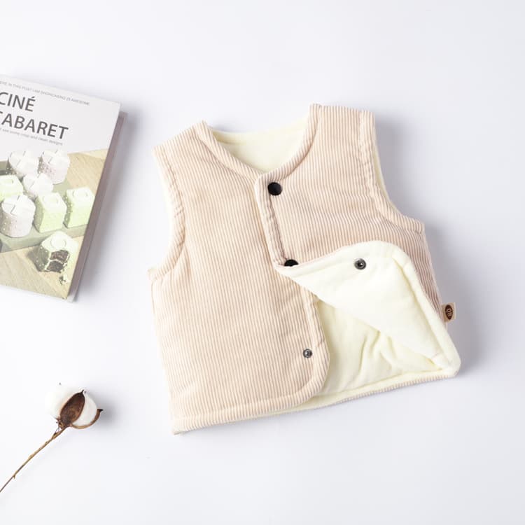 Quilted Baby Vest Boy 2025 Autumn/Winter Children's Vest Girl Infant Thick Vest Fleece-Lined Inner/Outer Wear