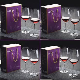 Crystal Glass Red Wine Glass, Bordeaux Glass, Stemmed Wine Glass, Wine Glass Gift Box Set