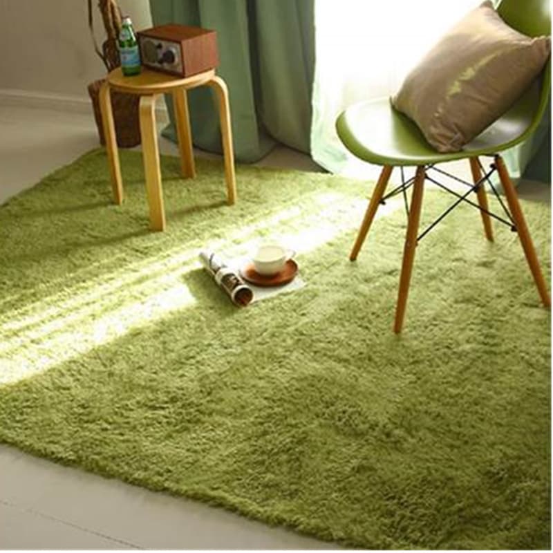 Simple Living Room Bedroom Thickened Washable Silk Wool Carpet Mat for Living Room, Bedroom, Hallway