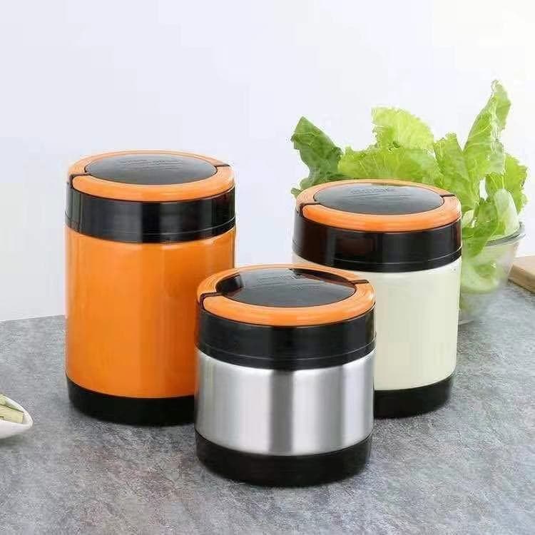 Color Stainless Steel Double-Layer Insulated Lunch Jar Vacuum Thermal Cooker Vacuum Insulated Bottle Gift