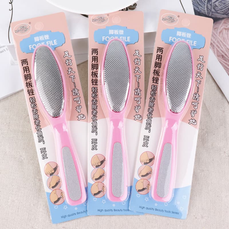 Individual Pack Foot Board File Foot Care Dead Skin Removal Exfoliating Stone Tool Stainless Steel Oval Shape Foot Care Tool