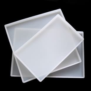 Crystal Epoxy Silicone Mold Thick Large Size Display Slab Clay Press Board Large Rectangle Square DIY Handmade Mold