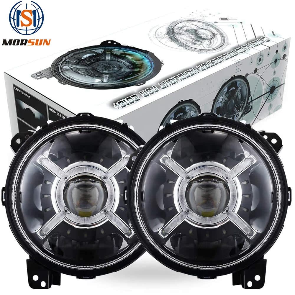 Compatible with Jeep Wrangler JL 9-inch LED Headlights, JEEP Upgrade Adjustable Multifunction Headlamps