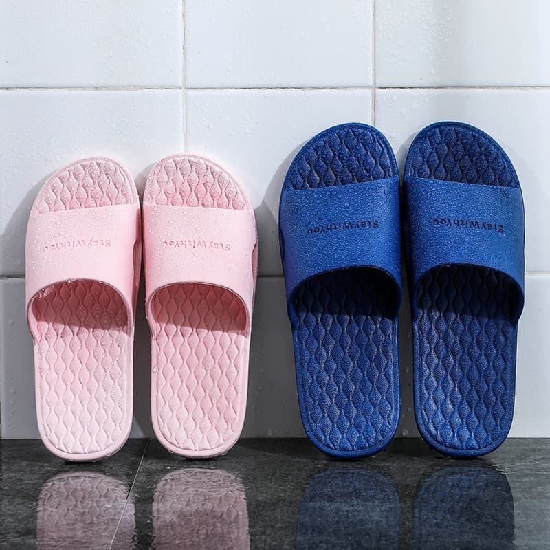 New Cute Couples Home Supermarket Plastic Slippers, Summer Hotel Bathroom Shower Soft Sole Non-Slip Sandals