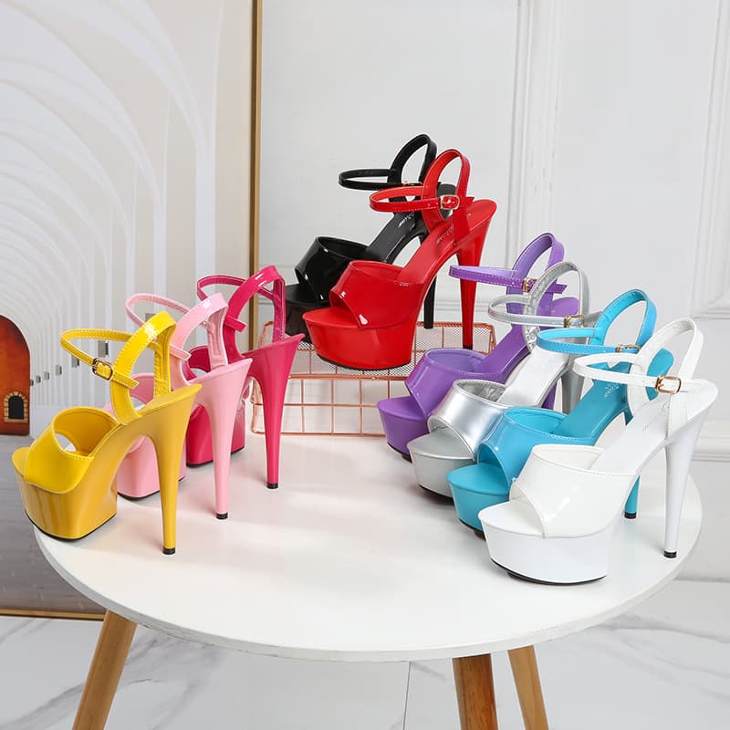 Sexy High Heels Model Show Shoes Waterproof Platform Thin Heel 15cm Ultra High Heel Sandals Women Summer Fashion Shoes