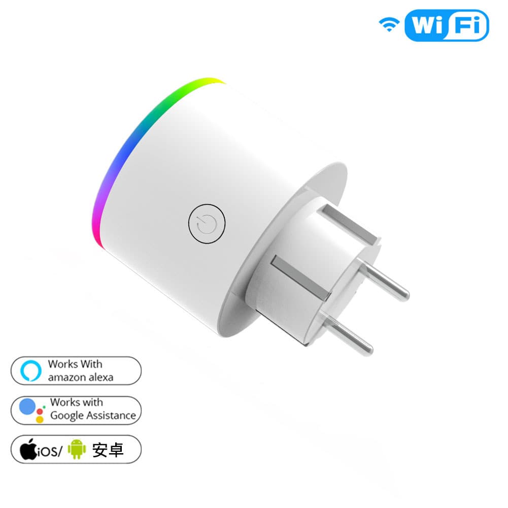 Tuya Smart Home LED WiFi Socket App Voice Control Timer RGB Dimming EU/US Standard Wireless Plug