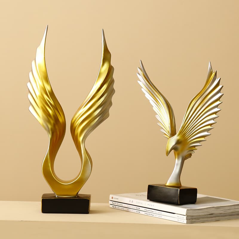 Nordic American minimalist resin angel wing ornament soft decoration model room decoration TV cabinet wine cabinet decorative gift