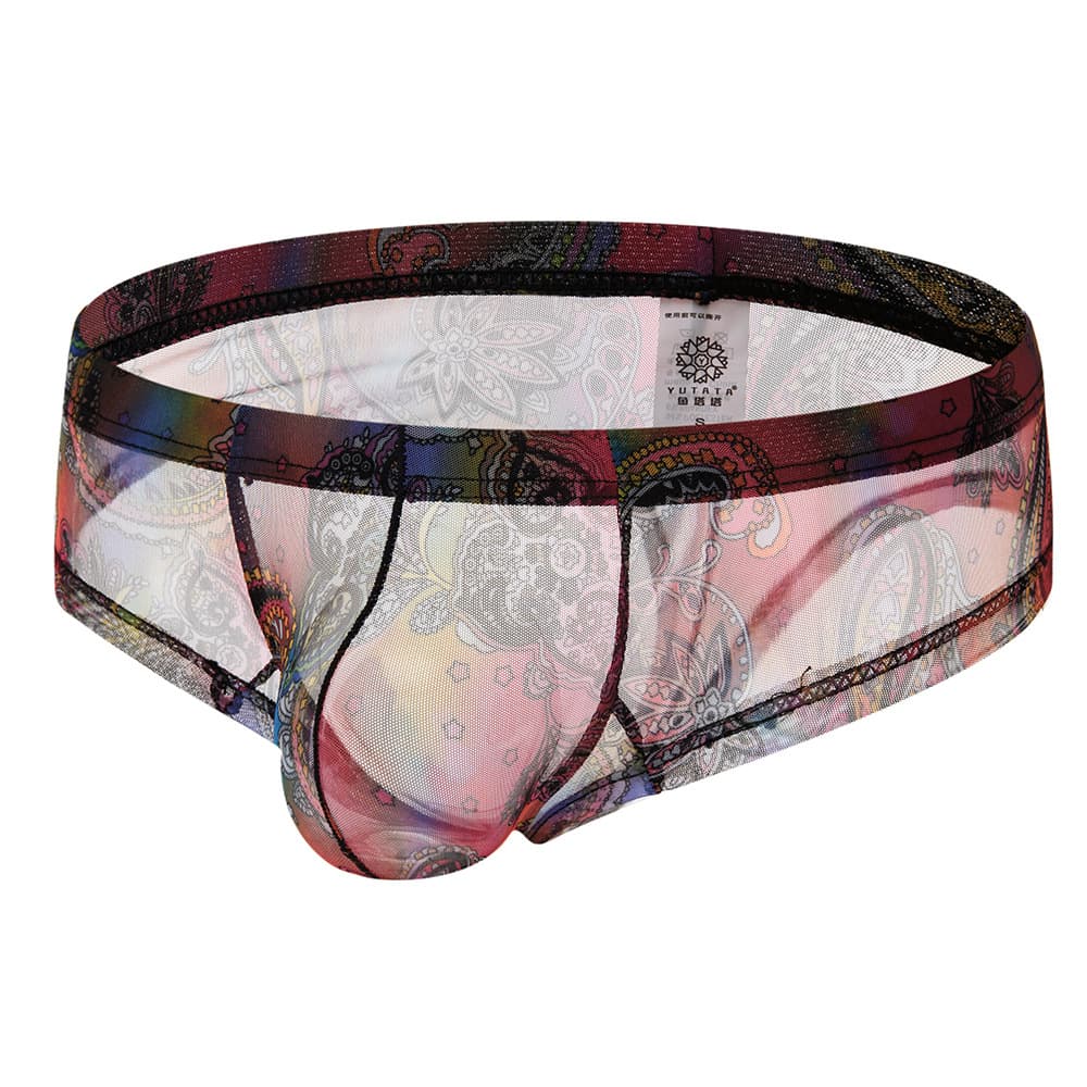 European and American Low-Rise Plus Size Men's Breathable Sexy Underwear U-Shaped Pouch Briefs Men's Erotic B185