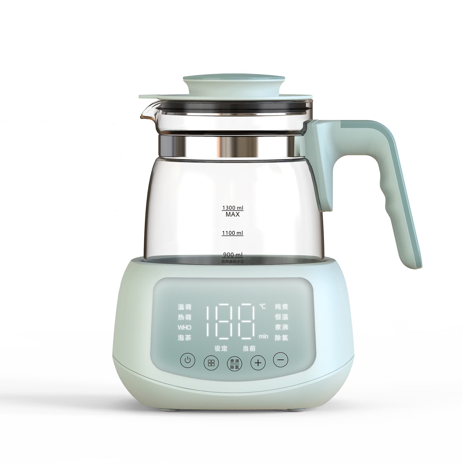 Baby Bottle Warmer Smart Glass Kettle Milk Warmer Formula Maker Hot Water Kettle Stewing Pot Intelligent Constant Temperature