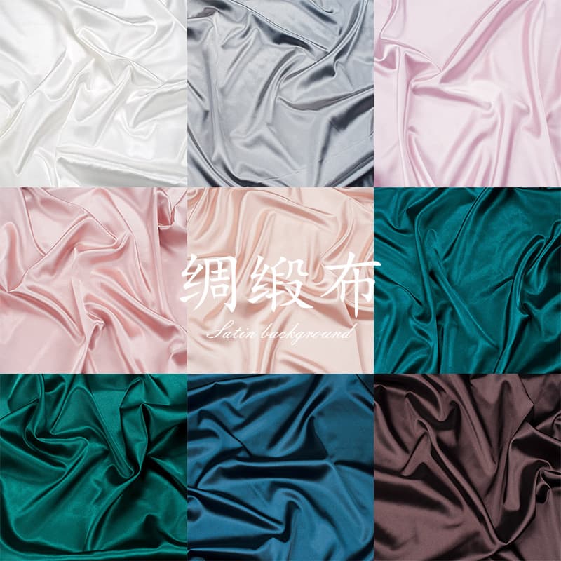 Soft, solid-color silk satin fabric photo backdrop for jewelry, cosmetics, and photography props.