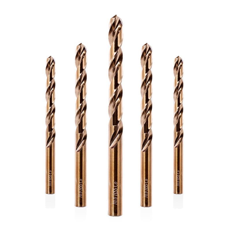 High-Speed Steel Straight Shank Cobalt Twist Drill Bit, Fully Ground, Stainless Steel Specific, HSS Drill Bit for Hole Opening