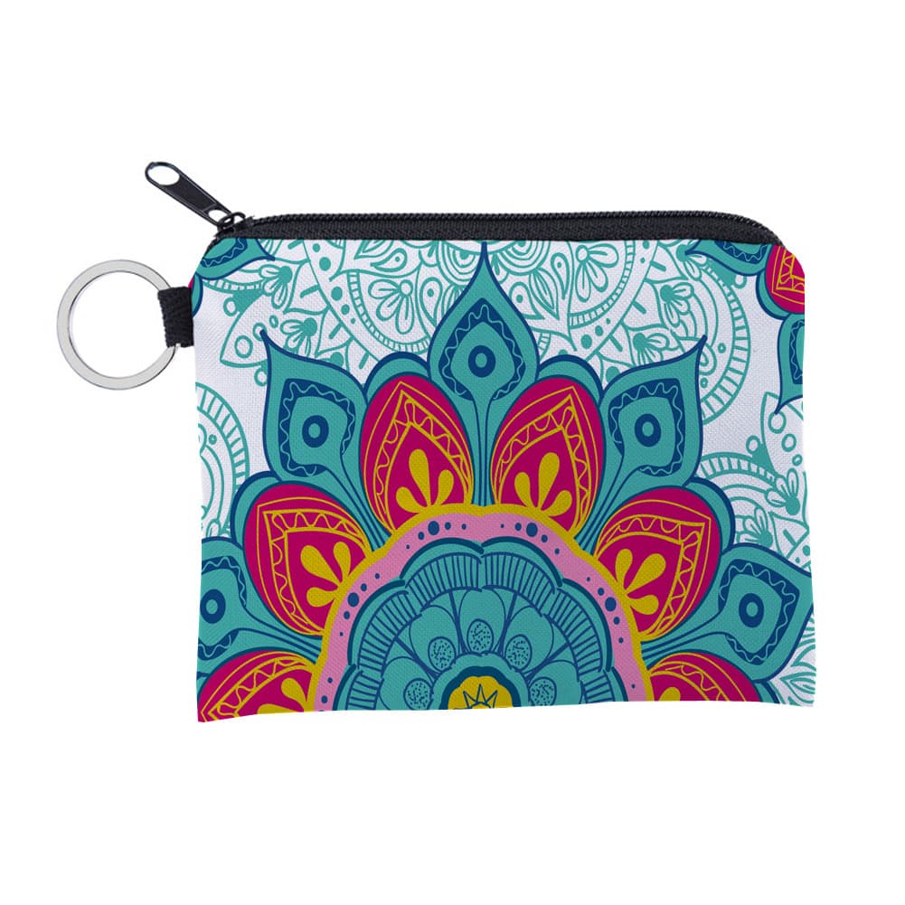 Amazon's best-selling mandala pattern coin purse, water-resistant storage pouch, portable personalized card holder and key pouch.