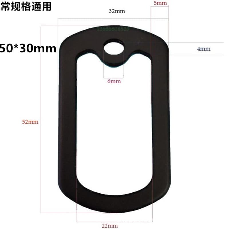 Standard 5*3 Eco-Friendly Silicone Dog Tag Holders, Silicone Muffler Rings, Black Silencing Washers, In Stock and Ready to Mold