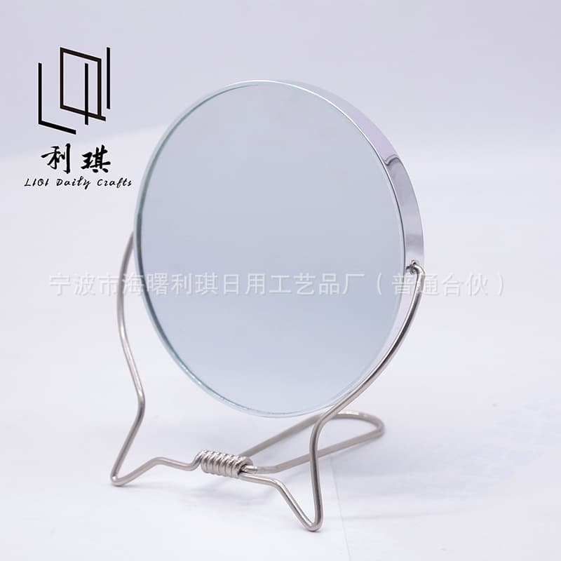 Large Mirror Makeup Mirror Aluminum Alloy Reversible Lace Mirror Multifunctional Vanity Mirror Factory Direct