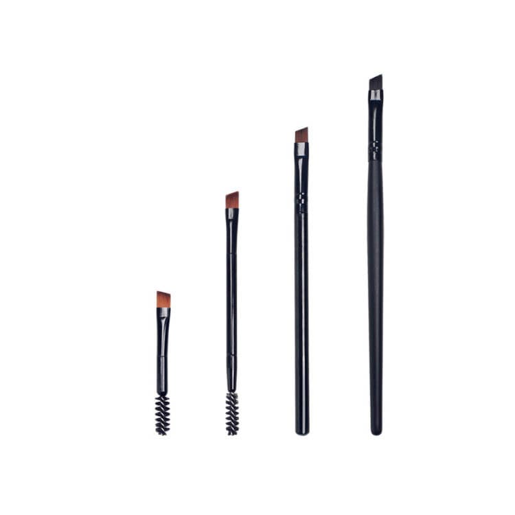 Wholesale mini eyebrow brush double-ended eyebrow brush mascara brush convenient oblique spiral long and short pole optional eyebrow powder brush