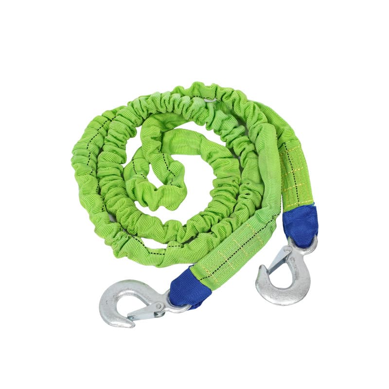 Car Tow Rope Factory Supply Car Tow Rope Vehicle Towing Rope Green Elastic Tow Rope