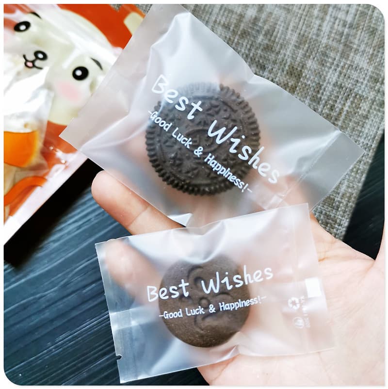 Minimalist English Snowflake Crisp Packaging Bags Nougat Cookie Machine Seal Bags Handmade Cranberry Frosted Bags Craft Candy Small Cookies