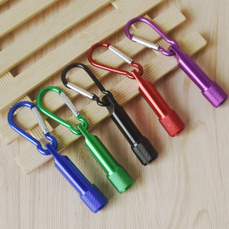 Factory Direct Flashlight Carabiner Mini Flashlight Strong Light Small Flashlight Gift Promotional LED Flashlight